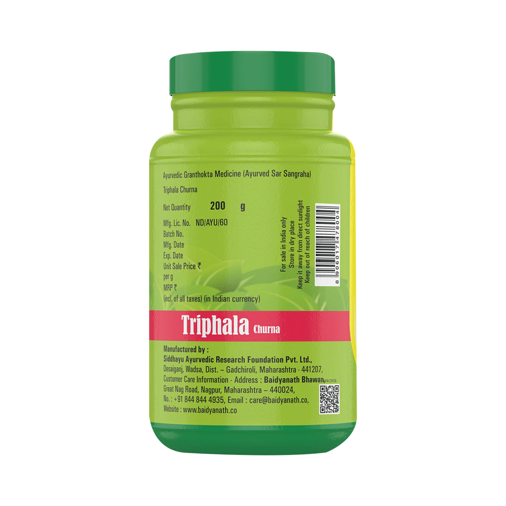 Baidyanath (Nagpur) Triphala Churna | Eases Constipation, Acidity & Gas