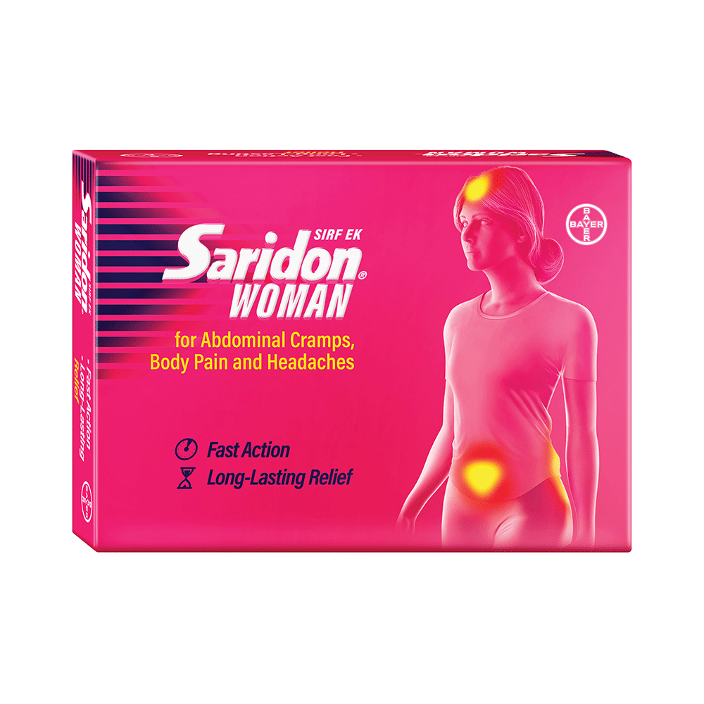 Bayer Combo Pack of New Saridon Tablet & Saridon Woman for Abdominal Pain