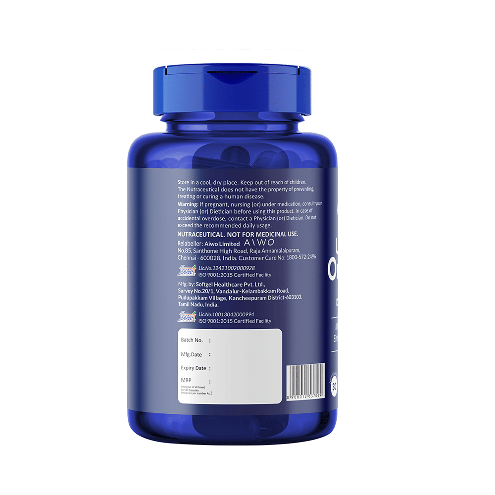 AIWO Ultimate Omega 3 Double Strength Fish Oil 1000mg for Heart Health | Capsule