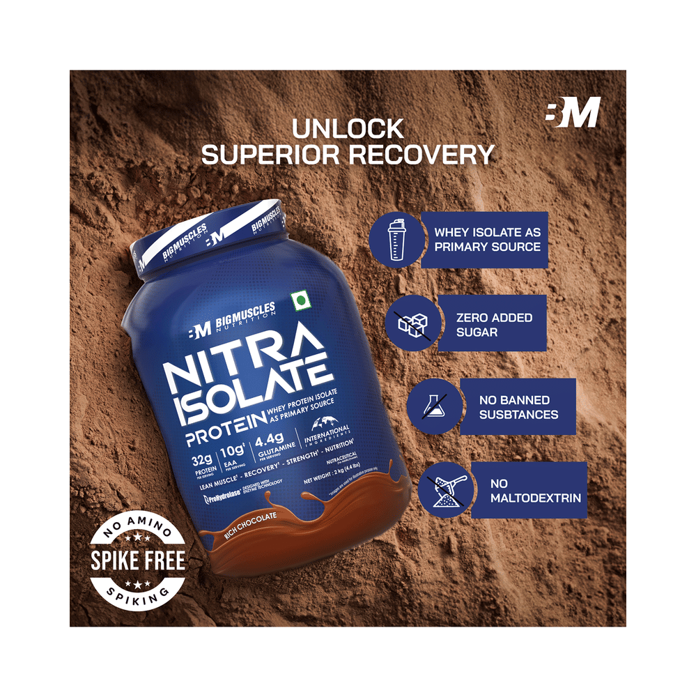 Bigmuscles Nutrition Nitra Isolate Protein Powder Rich Chocolate