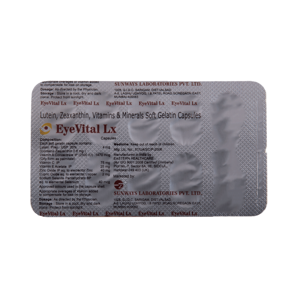 Eye Vital LX Capsule with Lutein, Zeaxanthin, Vitamins & Minerals
