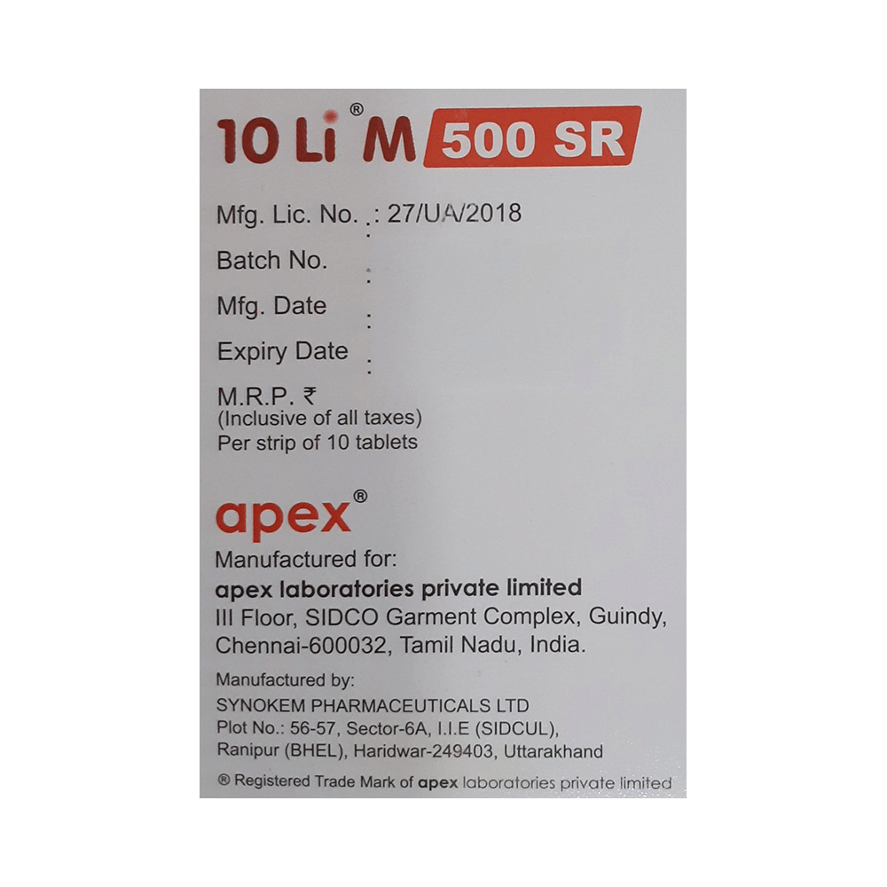 10 LI M 500 SR Tablet