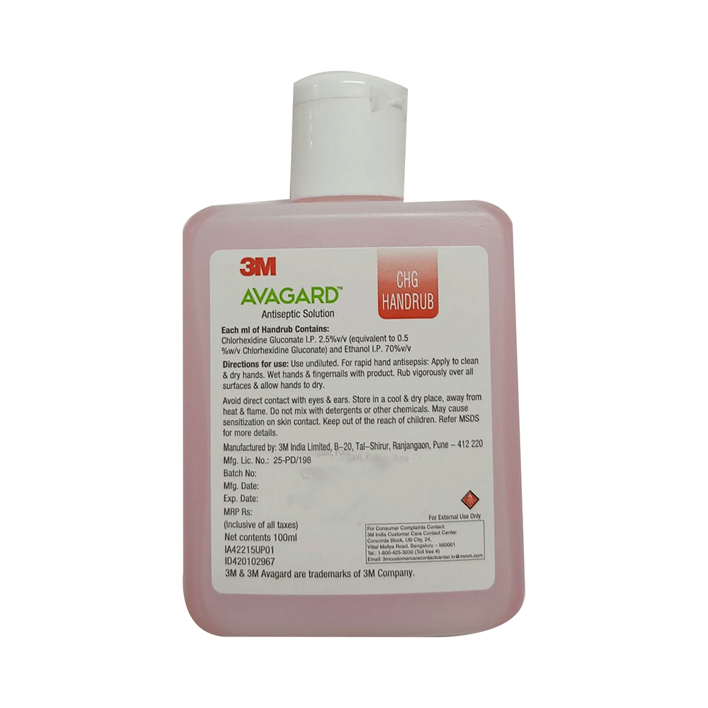 3M Avagard CHG Handrub Hand Sanitizer Antiseptic Solution