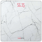 Healthgenie  Digital Weight Machine with Magic Hidden LED Display Marble White