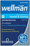 Wellman Gluten Free Health Supplement for Men with Vitamins & Minerals, Ginseng & Amino Acids | For Energy & Vitality | Nutrition Formula