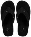 Yoho Lifestyle Ortho Soft Comfortable and Stylish Flip Flop Slippers for Men Classic Black 8