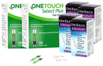 Combo Pack of 100 Select Plus Strip + 100 Ultra Soft  Lancets