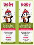 Baby Organo Natural Cold Relief Roll On with Organic Eucalyptus Oil (40ml Each)