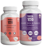 Combo Pack of Tata 1mg Multivitamin Supreme, Zinc, Calcium and Vitamin D Capsule (60) & Tata 1mg Hair, Skin & Nails Supreme Biotin Capsule (60)