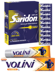 New Saridon Tablet for Fast Headache Relief (10) & Volini Pain Relief Gel for Sprain (75gm)