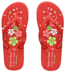 Ortho + Rest Women's Cool Extra Soft and Comfortable Orthopedic Flip Flops for Home Daily Use Red 7
