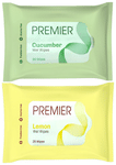 Premier Combo Pack of Cucumber and Lemon Flavour Alcohol Free Wet Wipes (25 Each)