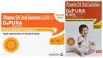 Combo Pack of Depura 60000 IU Vitamin D3 Oral Solution Sugar Free (5ml) & Depura Kids Nano Drop (15ml)