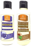 Khadi Pure Combo Pack of Herbal Lavender Fairness Lotion & Herbal Sandalwood Kesar & Aloevera Moisturising Lotion SLS Free & Paraben Free (210ml Each)
