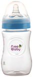 BeeBaby Ease Wide Neck Baby Feeding Bottle with Anti-Colic Soft Silicone Nipple 8 months + Blue