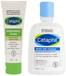 Cetaphil Combo pack of Gentle Skin Cleanser (125ml) & Moisturising Cream (80gm)