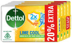 Dettol 2x Menthol Lime Cool 20% Extra Soap (150gm Each)