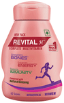 Revital H Woman Tablet with Multivitamins, Calcium, Zinc & Natural Ginseng | For Daily Immunity, Strong Bones & Energy