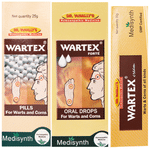 Medisynth Combo Pack of Wartex Cream, Wartex Pills & Wartex Forte Drop