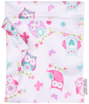 Polka Tots Wet Cloth Pouch Bag Owl Bird Design 20 X 25 cm