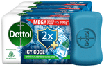 Dettol Icy Cool with 2x Menthol Mega Saver Pack of Bathing Soap Bar (100gm Each)