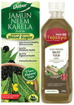 Combo Pack of Dabur Jamun Neem Karela Juice (1Ltr) & Tata 1mg Tejasya Giloy Tulsi Juice (500ml)