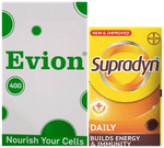 Combo Pack of Supradyn Daily Multivitamin Tablets (15) & Evion 400mg Capsule (20)