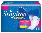 Stayfree Secure Sanitary Pads with Wings | Size XL
