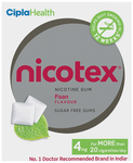 Nicotex Nicotine Sugar Free 4mg Chewing Gums Paan