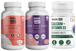 Combo Pack of  Tata 1mg Multivitamin Supreme Capsule (60),Calcium+Vitamin D3 Advance Tablet (60) & Hair, Skin & Nails Supreme Biotin Capsule (60)
