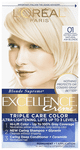 Loreal Blonde Supreme 01 Extra Light Natural Ash Blonde Excellence Creme Triple Care Color