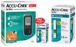 Accu-Chek Active Combo of Glucometer with 10 Test Strip Free and 50 Test Strips