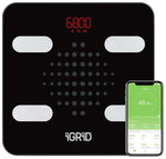 iGRiD IGBWS 864 Smart Digital Body Fat Weight Scale Black