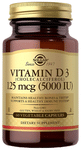 Solgar Vitamin D3 (Cholecalciferol) 5000IU Vegetable Capsule
