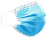 Vandelay 3 Ply Disposable Face Mask with Soft Ear Loop (5 Each) Blue