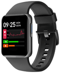 GOQii Health Protect Plan Smart Vital Lite, Dr Health Consults and Lab Benefits with 3 months Personal Health Coaching Smart Watch Black