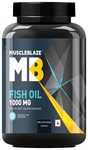 MuscleBlaze Fish Oil 1000mg | For Heart, Brain, Joint, Eyes & Immunity | Soft Gelatin Capsule