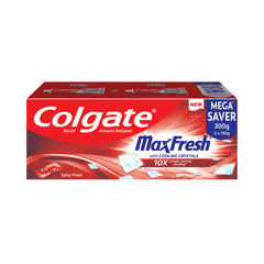 Colgate Maxfresh with Cooling Crystals Anticavity Toothpaste | Mega Save Pack (150gm Each) Spicy Fresh Red Gel