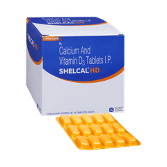 Shelcal - HD Tablet with Calcium & Vitamin D3 | Bone, Joint & Muscle Care