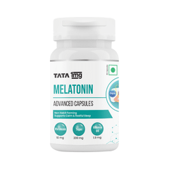 Tata 1mg Melatonin 10mg Vegetarian Capsule for Calm & Restful Sleep | Mineral Boost | For Sleep Support