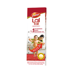 Dabur Lal Tail | Ayurvedic Baby Massage Oil | Supports Baby's Bone, Muscle & Skin Health