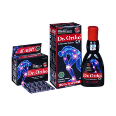 Dr Ortho Combo Pack of Ayurvedic Oil 120ml & Ayurvedic 30 Capsules