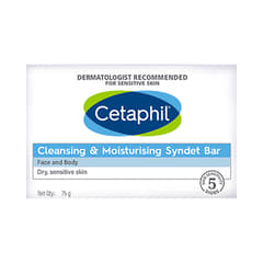 Cetaphil Cleansing & Moisturising Syndet Bar | For Dry & Sensitive Skin