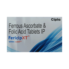 Fericip XT Tablet with Ferrous Ascorbate & Folic Acid