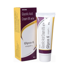 Glyco 6 Glycolic Acid Cream | For Dry Skin, Acne & Hyperpigmentation