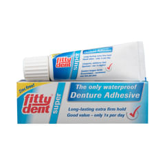 Fittydent Waterproof Denture Adhesive Cream | Zinc-Free