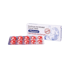 Flatuna Tablet with Simethicone & Activated Charcoal | For Fast & Safe Relief from Gas