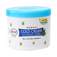 AYUR Herbal Cold Cream with Aloe Vera & Vitamin E | Non-Oily & Non-Sticky