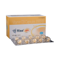 D-Rise 2000 Capsule with Vitamin D3 (Cholecalciferol) for Bone Health