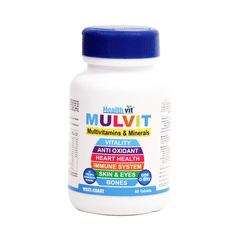 HealthVit Mulvit Multivitamins, Minerals & Antioxidants | For Skin, Eyes, Bones, Heart & Immunity | Tablet